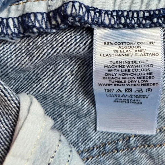 Loft Denim Shorts Womens Size 6 Blue Raw Hem Casual Everyday Comfort - Picture 5 of 8